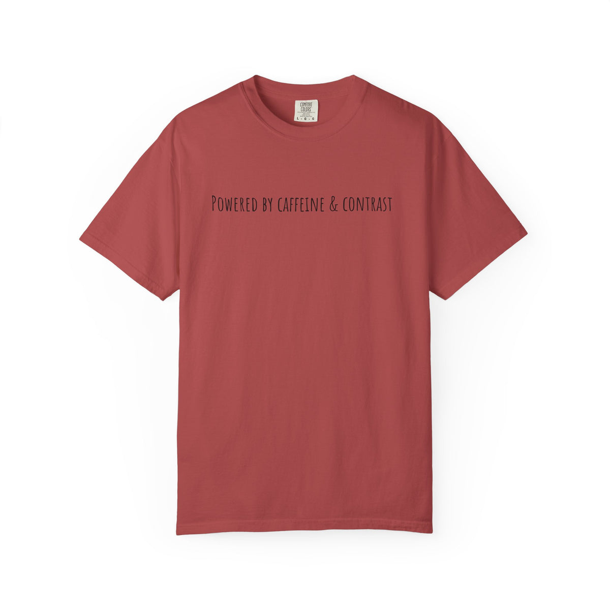 Powered by Caffeine & Contrast T-Shirt-Unisex