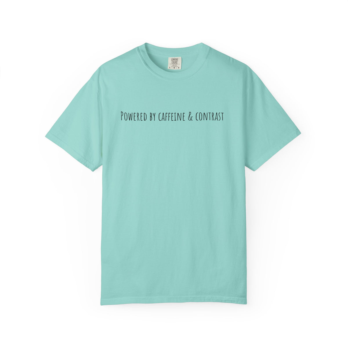 Powered by Caffeine & Contrast T-Shirt-Unisex