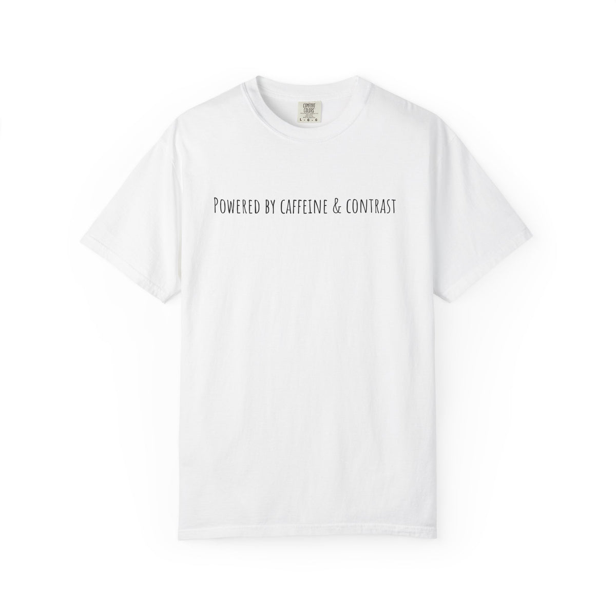 Powered by Caffeine & Contrast T-Shirt-Unisex