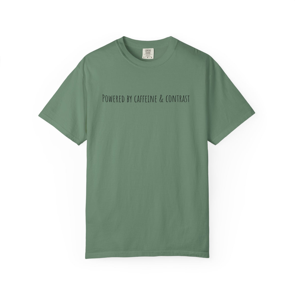 Powered by Caffeine & Contrast T-Shirt-Unisex
